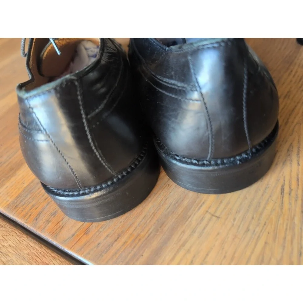 10.5 W Bostonian‎ Classic Men's Black Oxfords Dress Shoes Leather Lace Up 29561